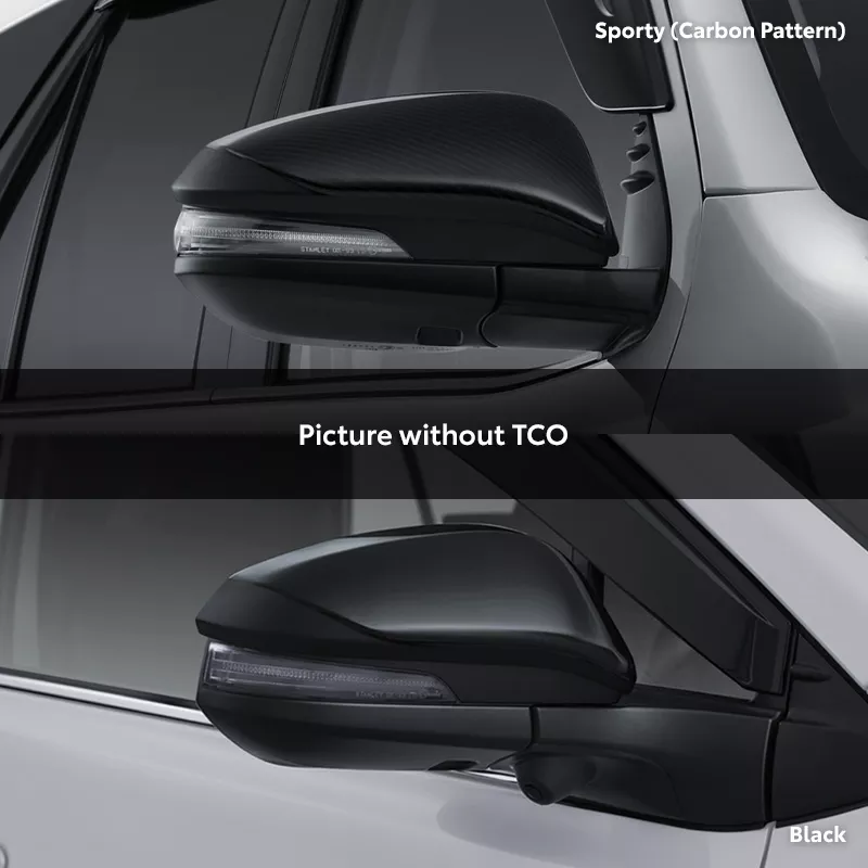 Black Outer Mirror Cover